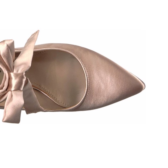 Petal Blush Slingback Pointed Toe Lace Up Pump - Picture 4 of 6